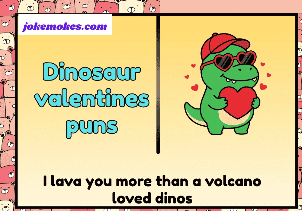 Dinosaur valentines puns